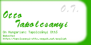 otto tapolcsanyi business card